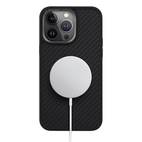 Etui UNIQ Keva Magclick Charging do iPhone 15 Pro Max - czarne Etui UNIQ Keva Magclick Charging do iPhone 15 Pro Max - czarne