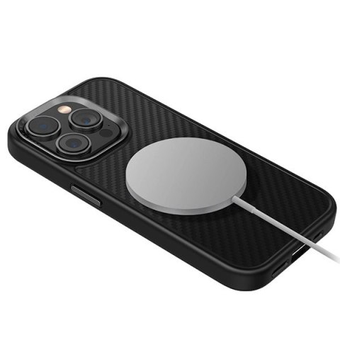 Etui UNIQ Keva Magclick Charging do iPhone 15 Pro Max - czarne Etui UNIQ Keva Magclick Charging do iPhone 15 Pro Max - czarne