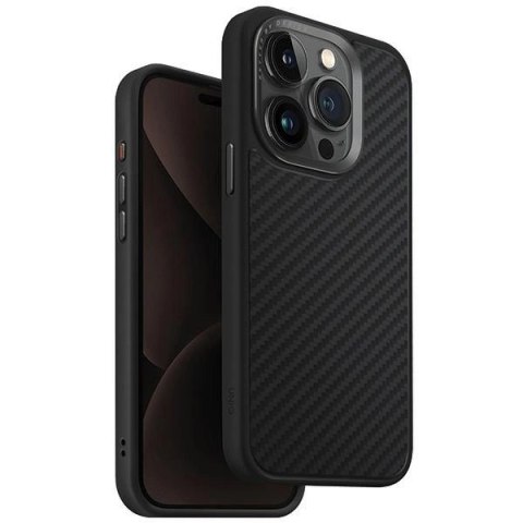 Etui UNIQ Keva Magclick Charging do iPhone 15 Pro - czarne Etui UNIQ Keva Magclick Charging do iPhone 15 Pro - czarne