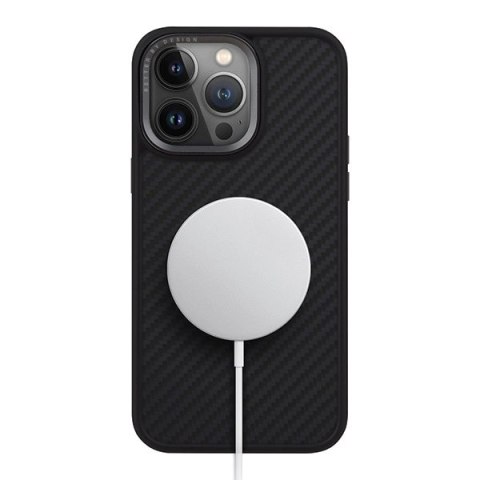 Etui UNIQ Keva Magclick Charging do iPhone 15 Pro - czarne Etui UNIQ Keva Magclick Charging do iPhone 15 Pro - czarne