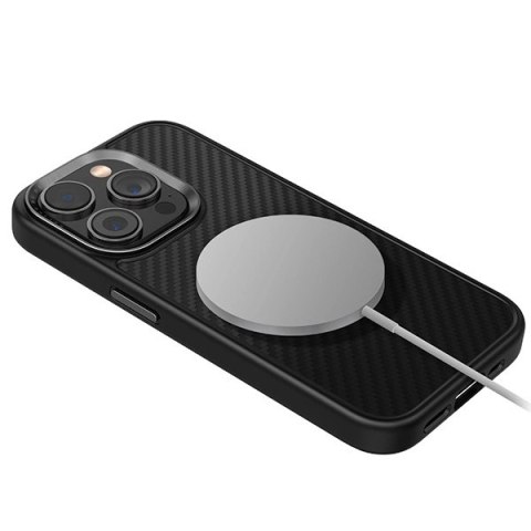 Etui UNIQ Keva Magclick Charging do iPhone 15 Pro - czarne Etui UNIQ Keva Magclick Charging do iPhone 15 Pro - czarne