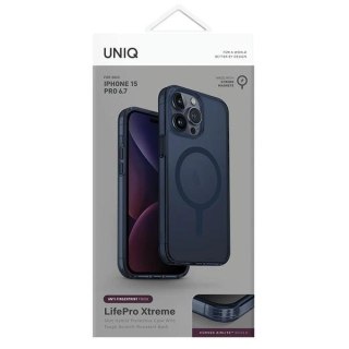 Etui UNIQ LifePro Xtreme Magclick Charging do iPhone 15 Pro Max - ciemnoniebieskie