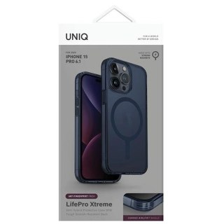 Etui UNIQ LifePro Xtreme Magclick Charging do iPhone 15 Pro - ciemnoniebieskie