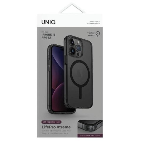 Etui UNIQ LifePro Xtreme Magclick Charging do iPhone 15 Pro - czarne Etui UNIQ LifePro Xtreme Magclick Charging do iPhone 15 Pro - czarne