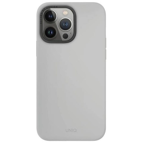 Etui UNIQ Lino Hue Magclick Charging do iPhone 15 Pro Max - jasnoszare