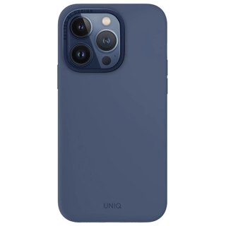 Etui UNIQ Lino Hue Magclick Charging do iPhone 15 Pro - granatowe
