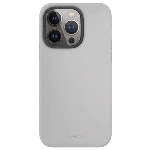 Etui UNIQ Lino Hue Magclick Charging do iPhone 15 Pro - jasnoszare Etui UNIQ Lino Hue Magclick Charging do iPhone 15 Pro - jasnoszare