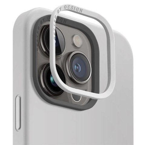 Etui UNIQ Lino Hue Magclick Charging do iPhone 15 Pro - jasnoszare Etui UNIQ Lino Hue Magclick Charging do iPhone 15 Pro - jasnoszare