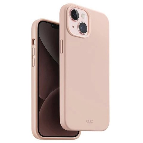 Etui UNIQ Lino Hue Magclick Charging do iPhone 15 - różowe Etui UNIQ Lino Hue Magclick Charging do iPhone 15 - różowe