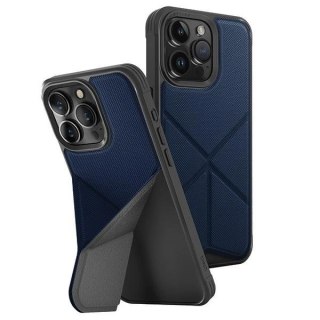 Etui UNIQ Transforma Magclick Charging do iPhone 15 Pro - niebieskie