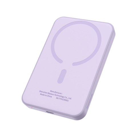 Mini powerbank Baseus 5000mAh 20W + kabel USB-C (20V/3A) - fioletowy Mini powerbank Baseus 5000mAh 20W + kabel USB-C (20V/3A) - fioletowy