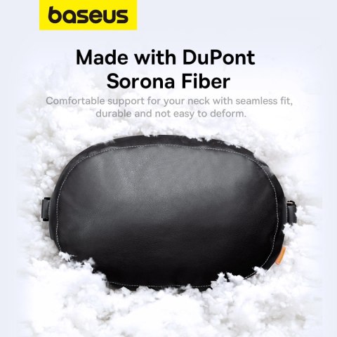 Poduszka Baseus ComfortRide Series na zagłówek samochodowy z 2 materiałami - czarna Poduszka Baseus ComfortRide Series na zagłówek samochodowy z 2 materiałami - czarna