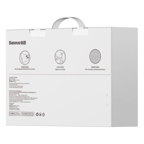 Poduszka lędźwiowa do samochodu Baseus ComfortRide - niebieska Poduszka lędźwiowa do samochodu Baseus ComfortRide - niebieska