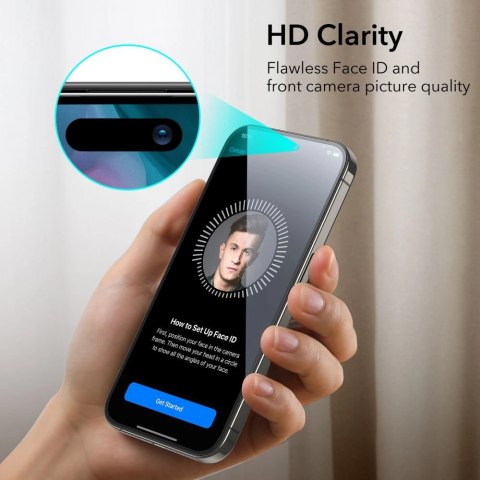 Szkło hartowane ESR Tempered Glass na iPhone 15 Pro Max - czarne 2 szt.
