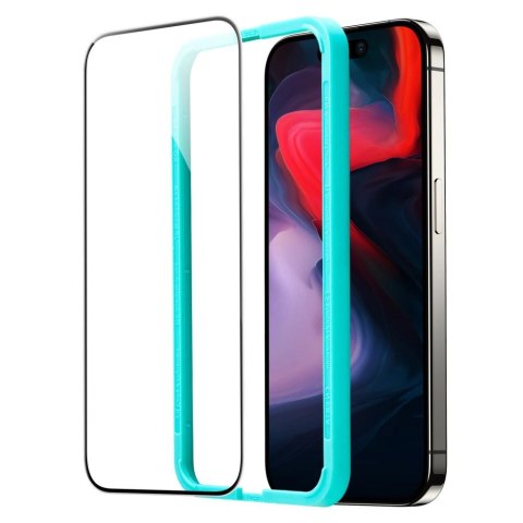 Szkło hartowane ESR Tempered Glass na iPhone 15 Pro Max - czarne 2 szt.