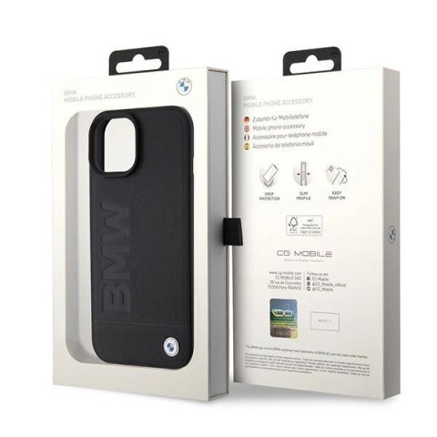 Etui BMW Signature Logo Imprint MagSafe do iPhone 15 - czarne Etui BMW Signature Logo Imprint MagSafe do iPhone 15 - czarne