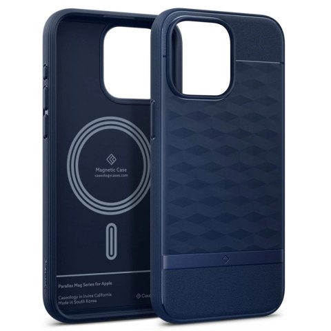 Etui Caseology Parallax Mag z MagSafe na iPhone 15 Pro Max - granatowe Etui Caseology Parallax Mag z MagSafe na iPhone 15 Pro Max - granatowe