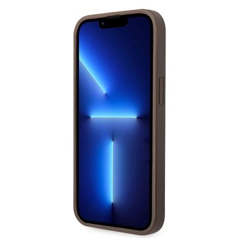 Etui Guess 4G Big Metal Logo do iPhone 15 - brązowe