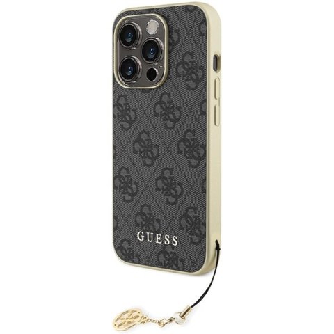 Etui Guess 4G Charms Collection do iPhone 15 Pro - szare