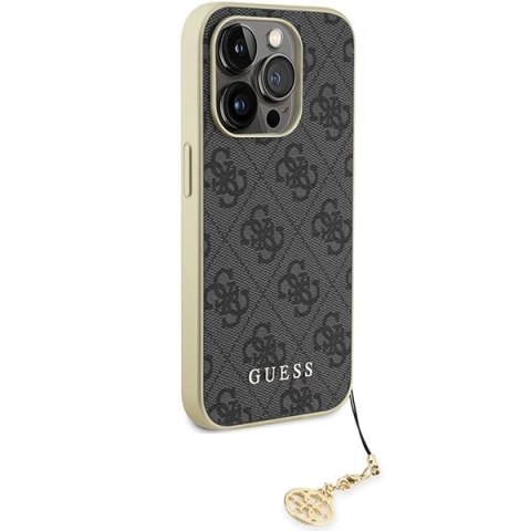 Etui Guess 4G Charms Collection do iPhone 15 Pro - szare
