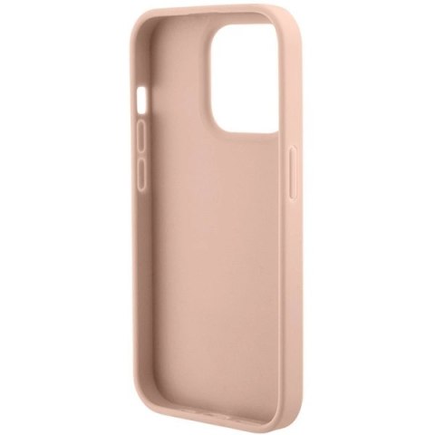 Etui Guess Croco Triangle Metal Logo do iPhone 15 Pro Max - różowe
