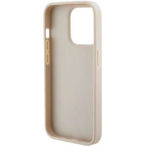 Etui Guess Croco Triangle Metal Logo do iPhone 15 Pro Max - złote