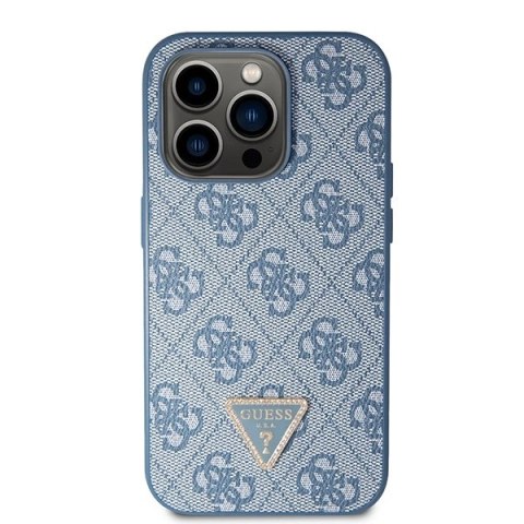 Etui Guess Crossbody 4G Metal Logo do iPhone 14 Pro - niebieskie