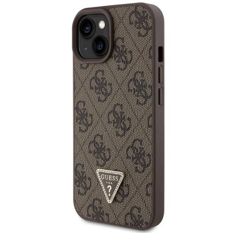 Etui Guess Crossbody 4G Metal Logo do iPhone 15 Plus - brązowe