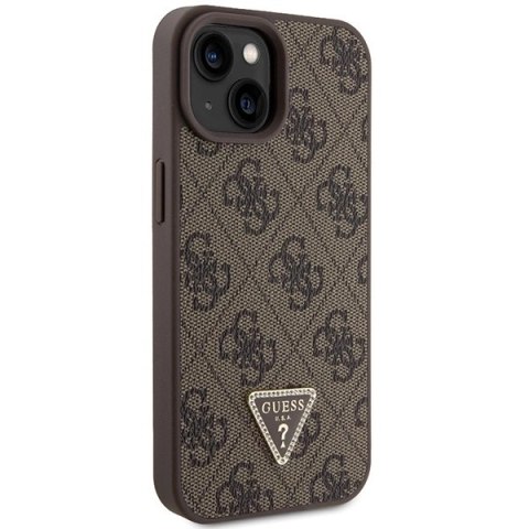 Etui Guess Crossbody 4G Metal Logo do iPhone 15 Plus - brązowe