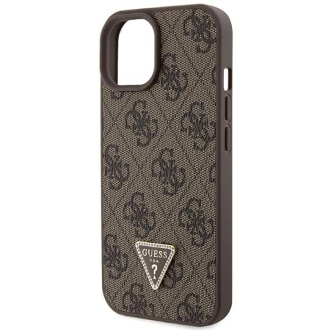 Etui Guess Crossbody 4G Metal Logo do iPhone 15 Plus - brązowe