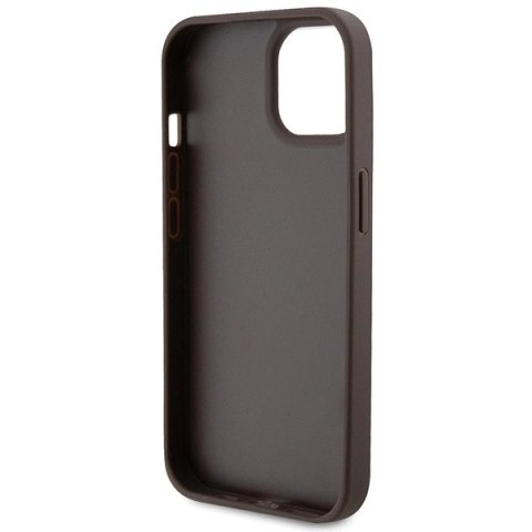 Etui Guess Crossbody 4G Metal Logo do iPhone 15 Plus - brązowe