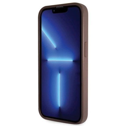 Etui Guess Crossbody 4G Metal Logo do iPhone 15 Pro - brązowe