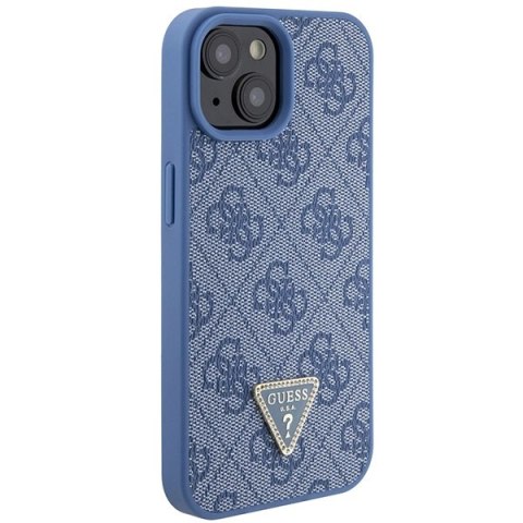 Etui Guess Crossbody 4G Metal Logo do iPhone 15 - niebieskie