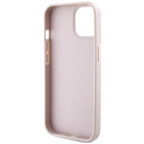 Etui Guess Crossbody 4G Metal Logo do iPhone 15 - różowe