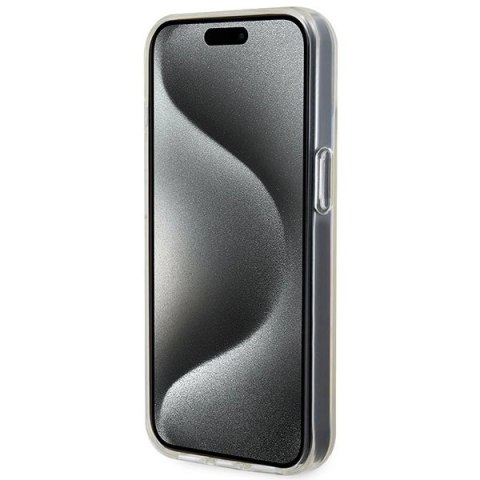 Etui Guess IML Faceted Mirror Disco Iridescent do iPhone 15 - różowe