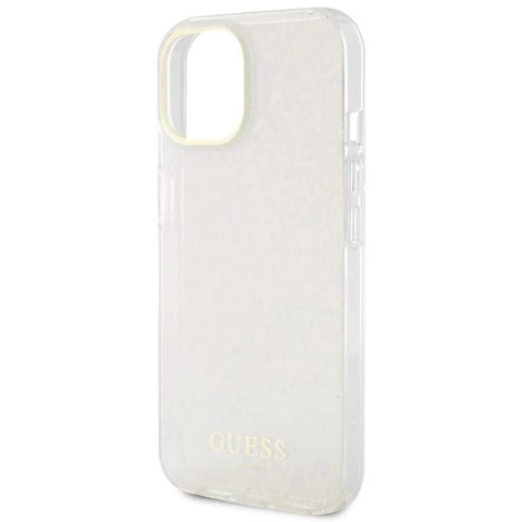 Etui Guess IML Faceted Mirror Disco Iridescent do iPhone 15 - różowe