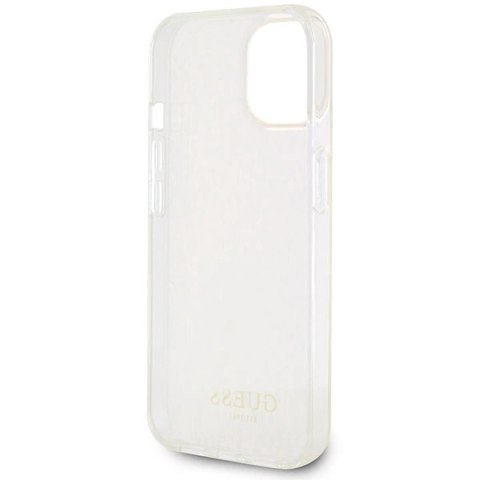 Etui Guess IML Faceted Mirror Disco Iridescent do iPhone 15 - różowe