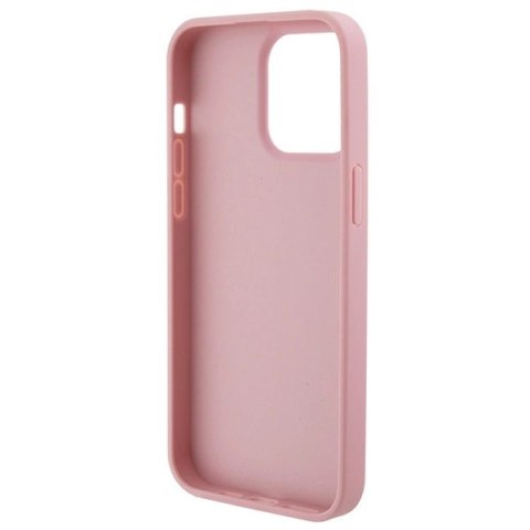 Etui Guess Leather 4G Stamped do iPhone 15 Pro Max - różowe