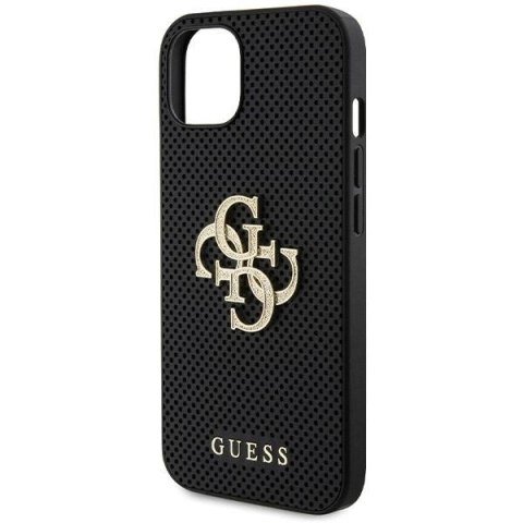 Etui Guess Perforated 4G Glitter do iPhone 15 - czarne
