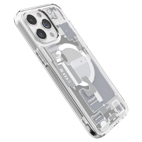 Etui Spigen Ultra Hybrid Mag z MagSafe na iPhone 15 Pro - białe (wzór Zero One) Etui Spigen Ultra Hybrid Mag z MagSafe na iPhone 15 Pro - białe (wzór Zero One)