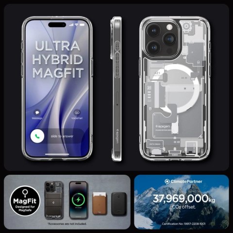 Etui Spigen Ultra Hybrid Mag z MagSafe na iPhone 15 Pro - białe (wzór Zero One) Etui Spigen Ultra Hybrid Mag z MagSafe na iPhone 15 Pro - białe (wzór Zero One)