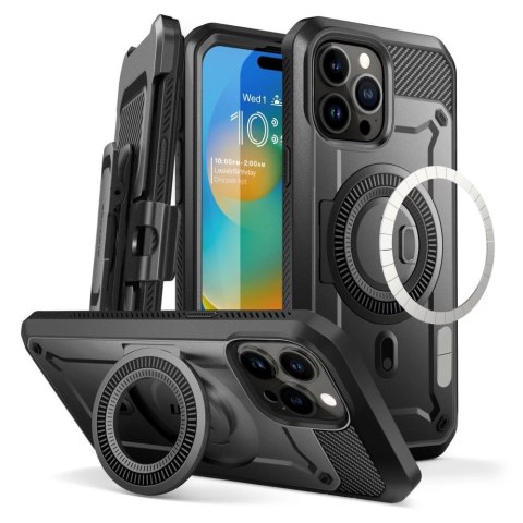 Etui Supcase UB Pro Mag z MagSafe na iPhone 15 Pro - czarne Etui Supcase UB Pro Mag z MagSafe na iPhone 15 Pro - czarne