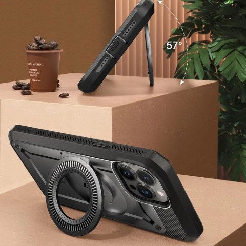 Etui Supcase UB Pro Mag z MagSafe na iPhone 15 Pro - czarne Etui Supcase UB Pro Mag z MagSafe na iPhone 15 Pro - czarne