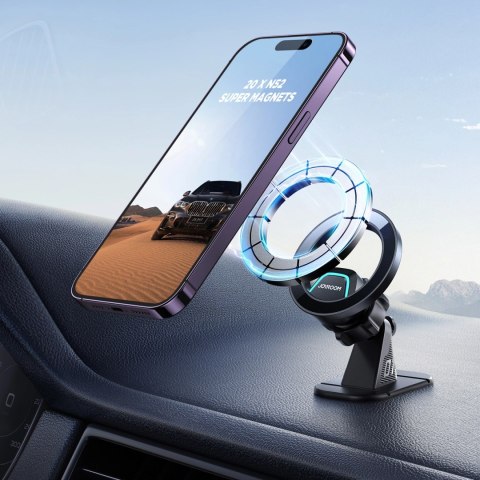 Joyroom magnetyczny uchwyt samochodowy na kokpit/deskę rozdzielczą czarny MagSafe (JR-ZS376)