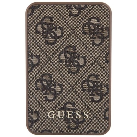 Powerbank Guess 4G Leather Metal Logo 15W 5000mAh - brązowy