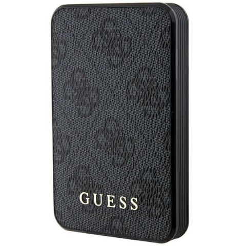 Powerbank Guess 4G Leather Metal Logo 15W 5000mAh - czarny Powerbank Guess 4G Leather Metal Logo 15W 5000mAh - czarny
