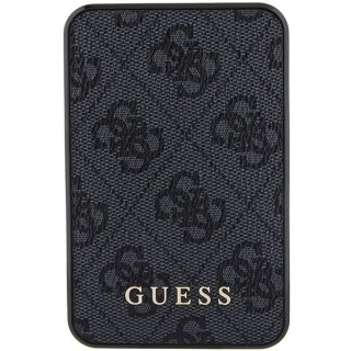 Powerbank Guess 4G Leather Metal Logo 15W 5000mAh - czarny