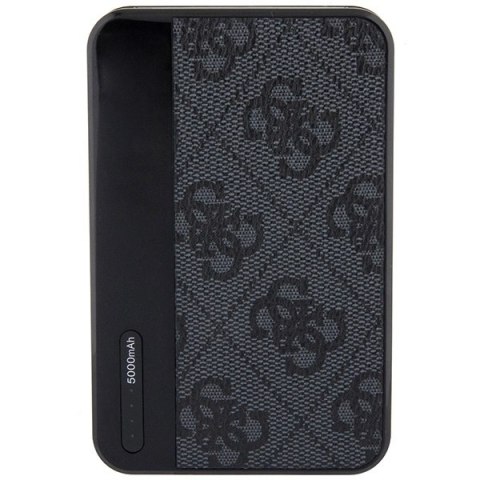 Powerbank Guess 4G Leather Metal Logo 15W 5000mAh - czarny Powerbank Guess 4G Leather Metal Logo 15W 5000mAh - czarny