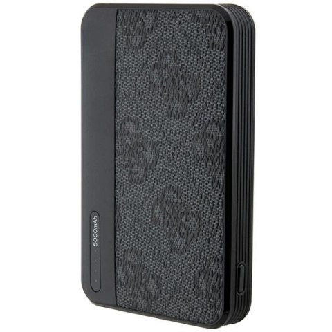 Powerbank Guess 4G Leather Metal Logo 15W 5000mAh - czarny Powerbank Guess 4G Leather Metal Logo 15W 5000mAh - czarny