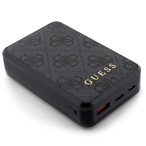 Powerbank Guess 4G Leather Metal Logo 18W 10000mAh - czarny Powerbank Guess 4G Leather Metal Logo 18W 10000mAh - czarny